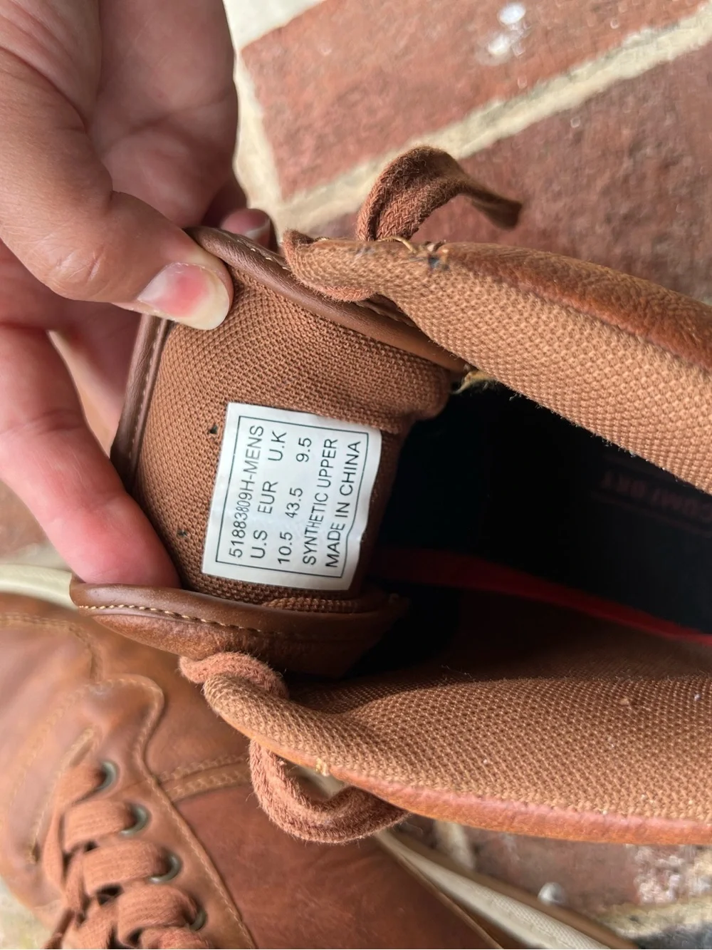 Levi's Men's Tan/Brown High-Top Lace-Up Sneakers